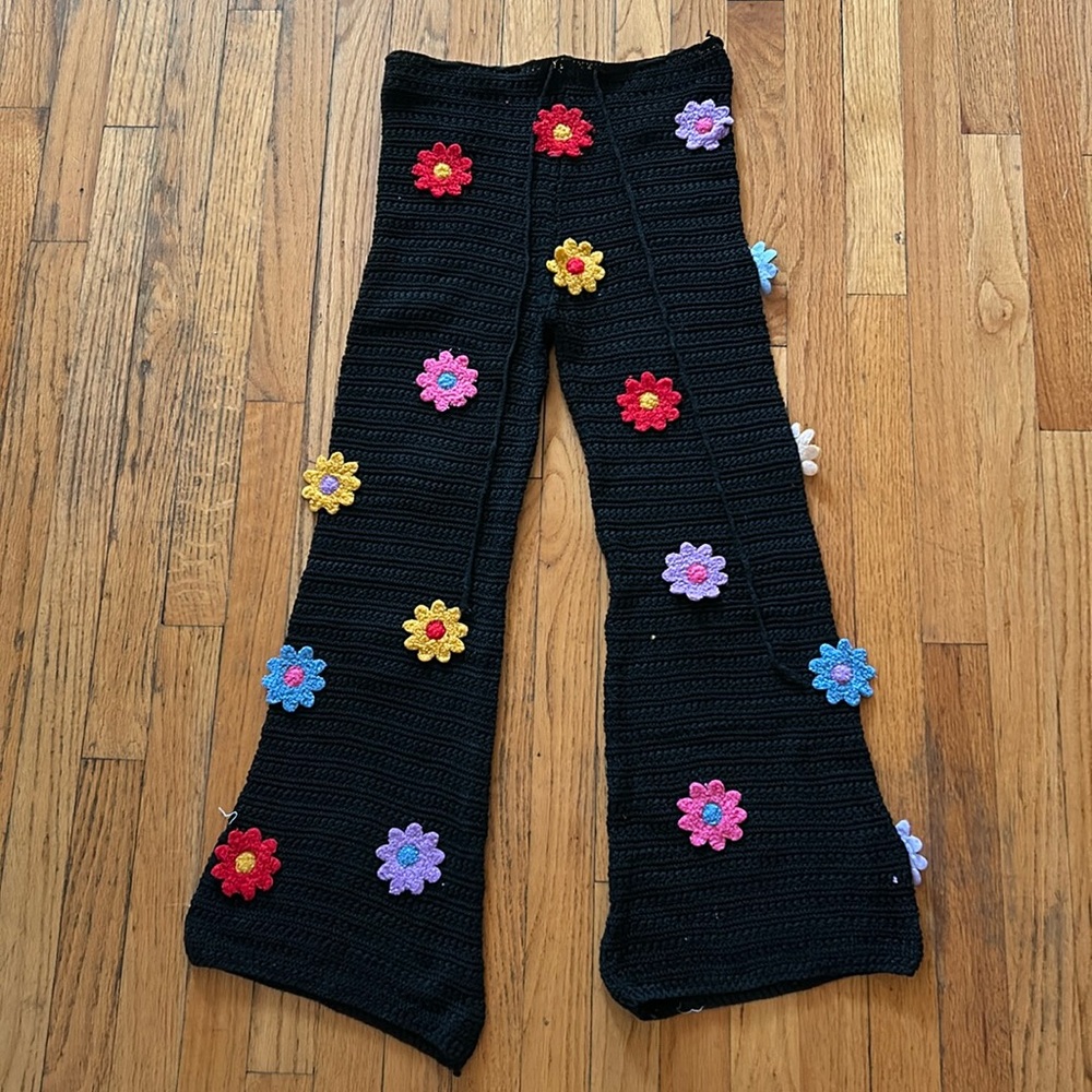 Crocheted Flower Pants NEVER WORN!